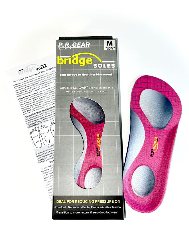 Bridge Soles - 3/4 Length Insoles with Met Pad – P.R. GEAR
